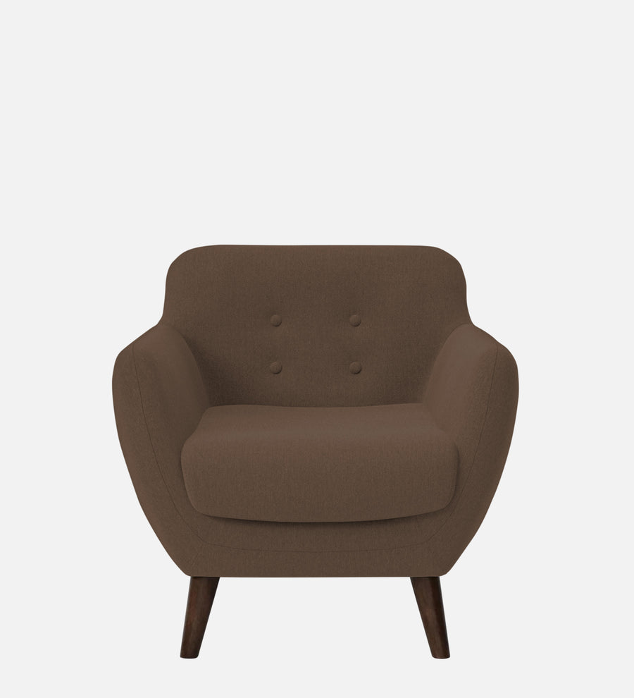 Goofy Fabric 1 Seater Sofa In Rosy Brown Colour - Febonic Living