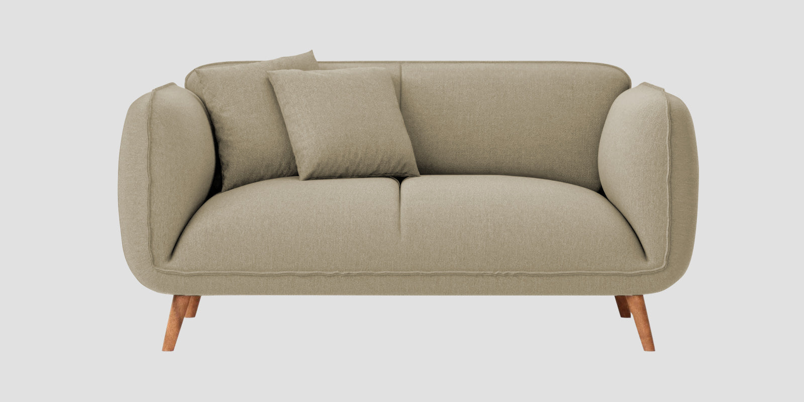 Zia Fabric 2 Seater Sofa In Honey Beige Colour