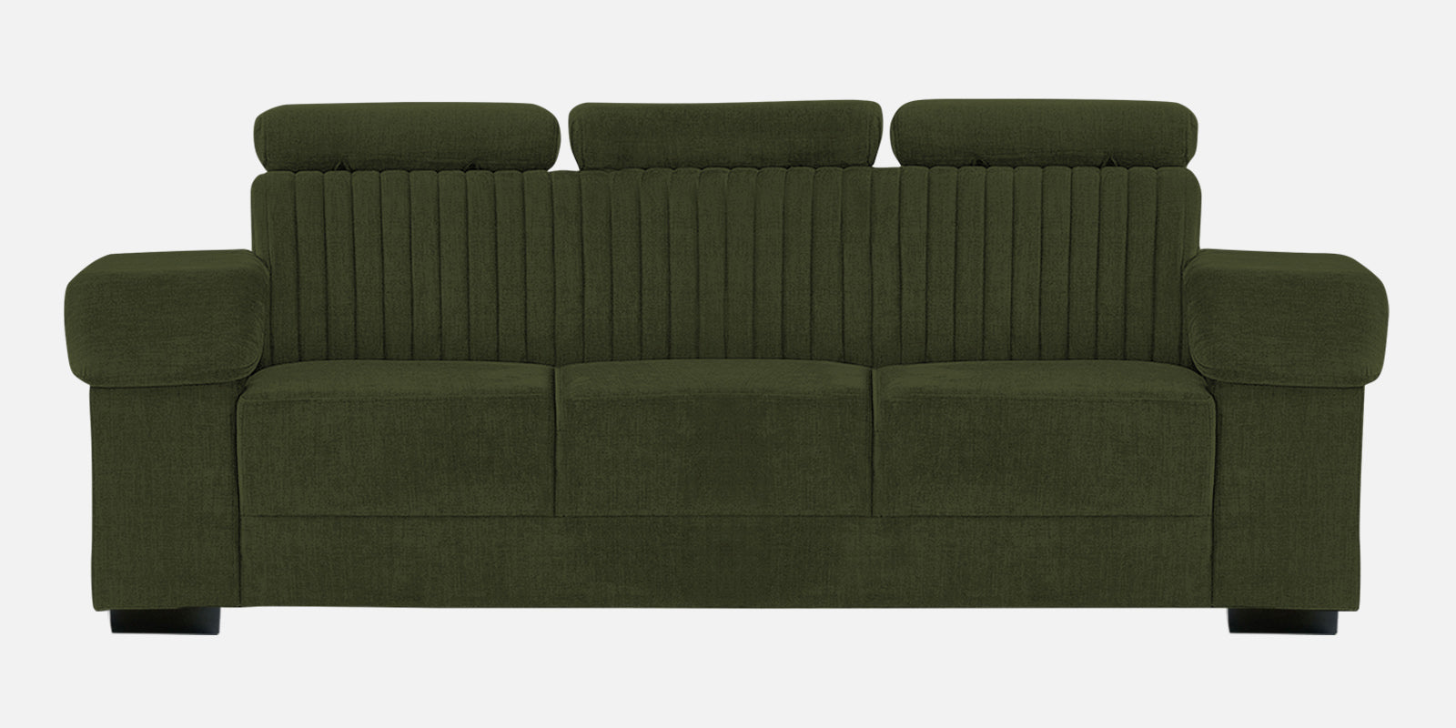 Draco Fabric 3 Seater Sofa In Olive Green Colour - Febonic Living