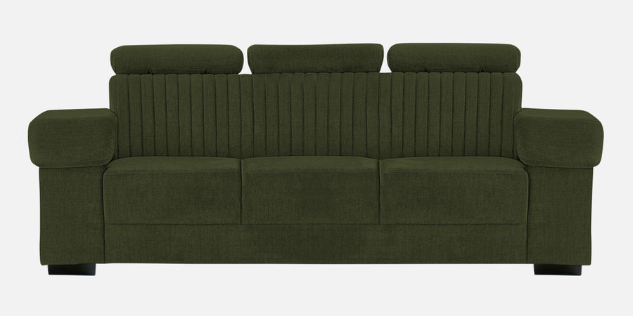 Draco Fabric 3 Seater Sofa In Olive Green Colour - Febonic Living