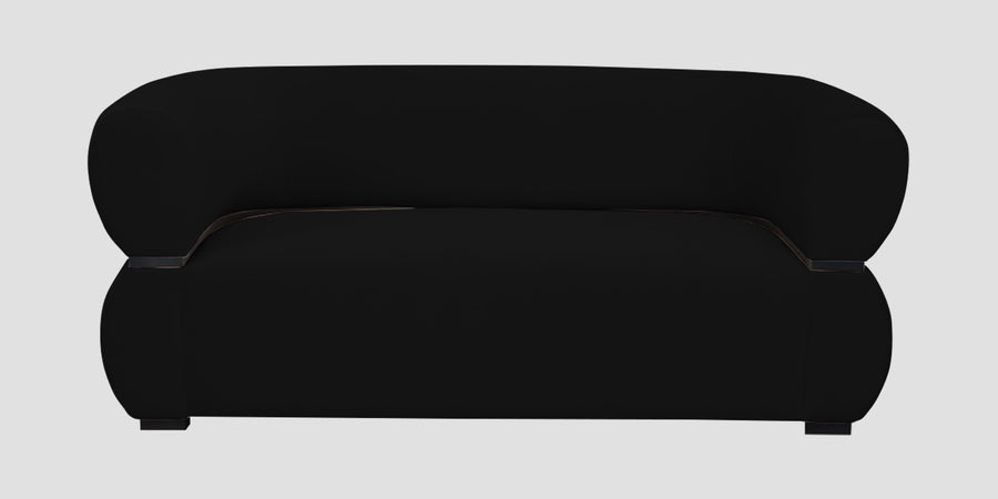 Kula Velvet 2 Seater Sofa In Adam Black Colour - Febonic Living