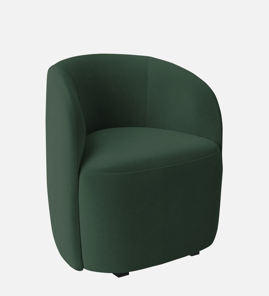 Lucky Velvet Lounge Chair In Amazon Green Colour - Febonic Living