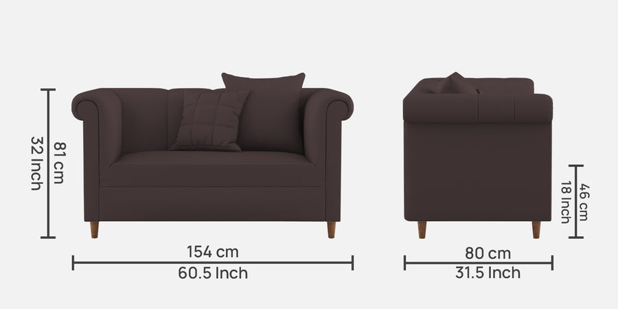 Rubi Velvet 2 Seater Sofa In Mocha Brown Colour - Febonic Living