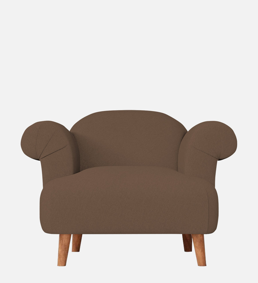 Barber Fabric 1 Seater Sofa In Rosy Brown Colour - Febonic Living