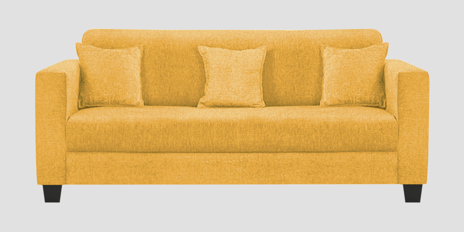 Nebula Fabric 3 Seater Sofa In Bold Yellow Colour - Febonic Living