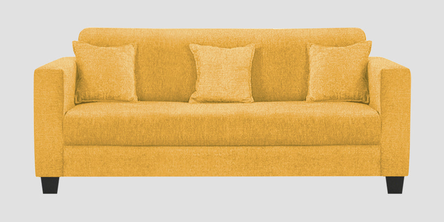 Nebula Fabric 3 Seater Sofa In Bold Yellow Colour - Febonic Living
