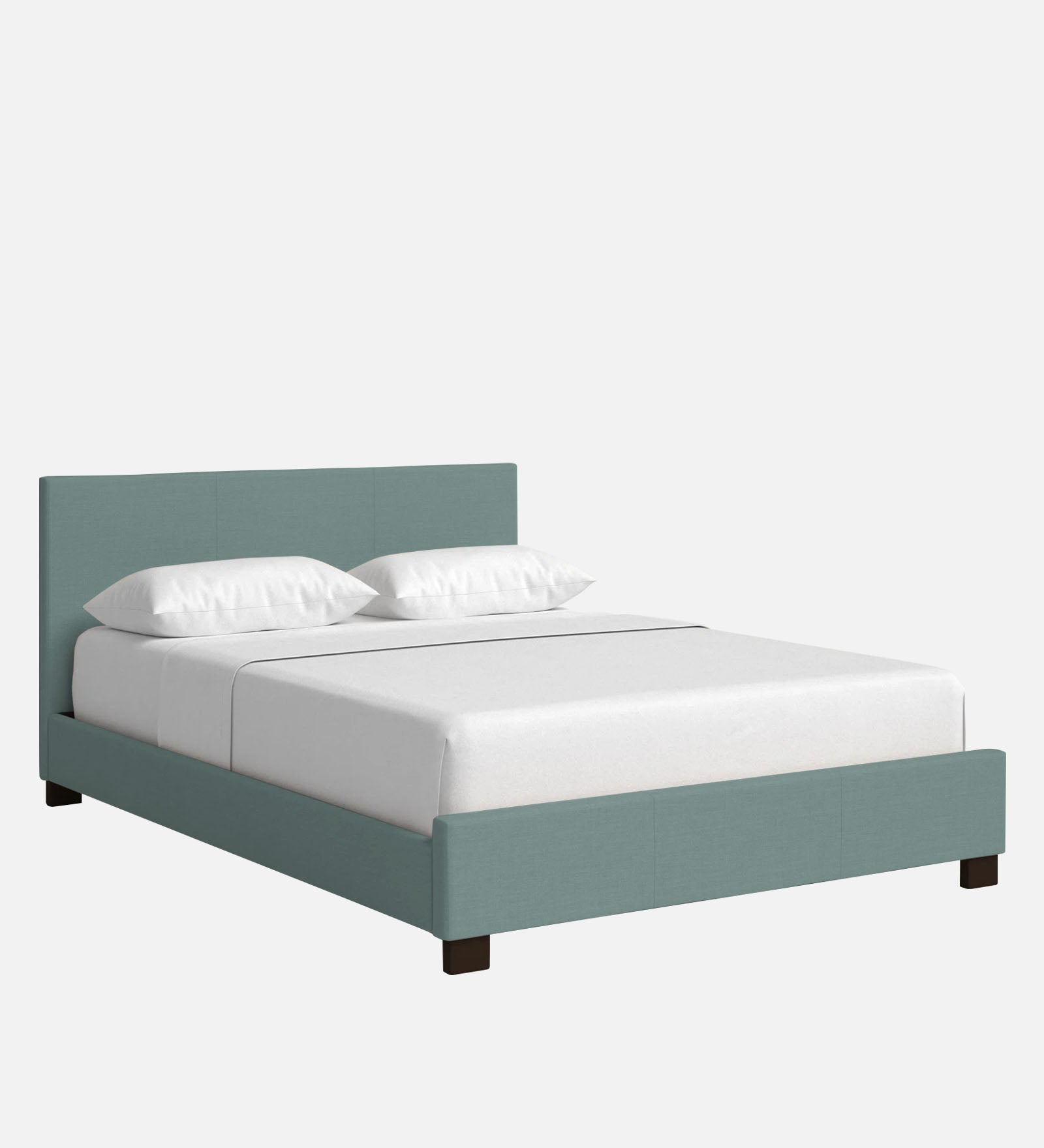 Lora Fabric Queen Size Bed in Suka Blue Colour