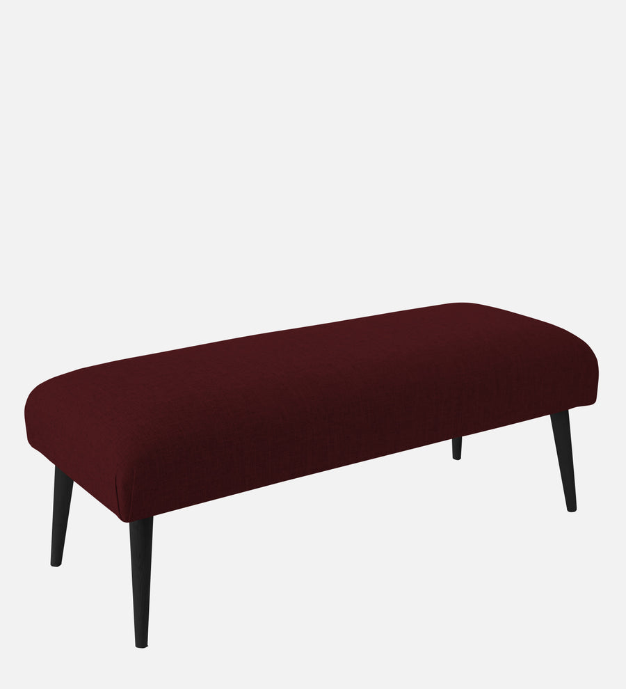 Adon Velvet Bench In Dark Maroon Colour - Febonic Living