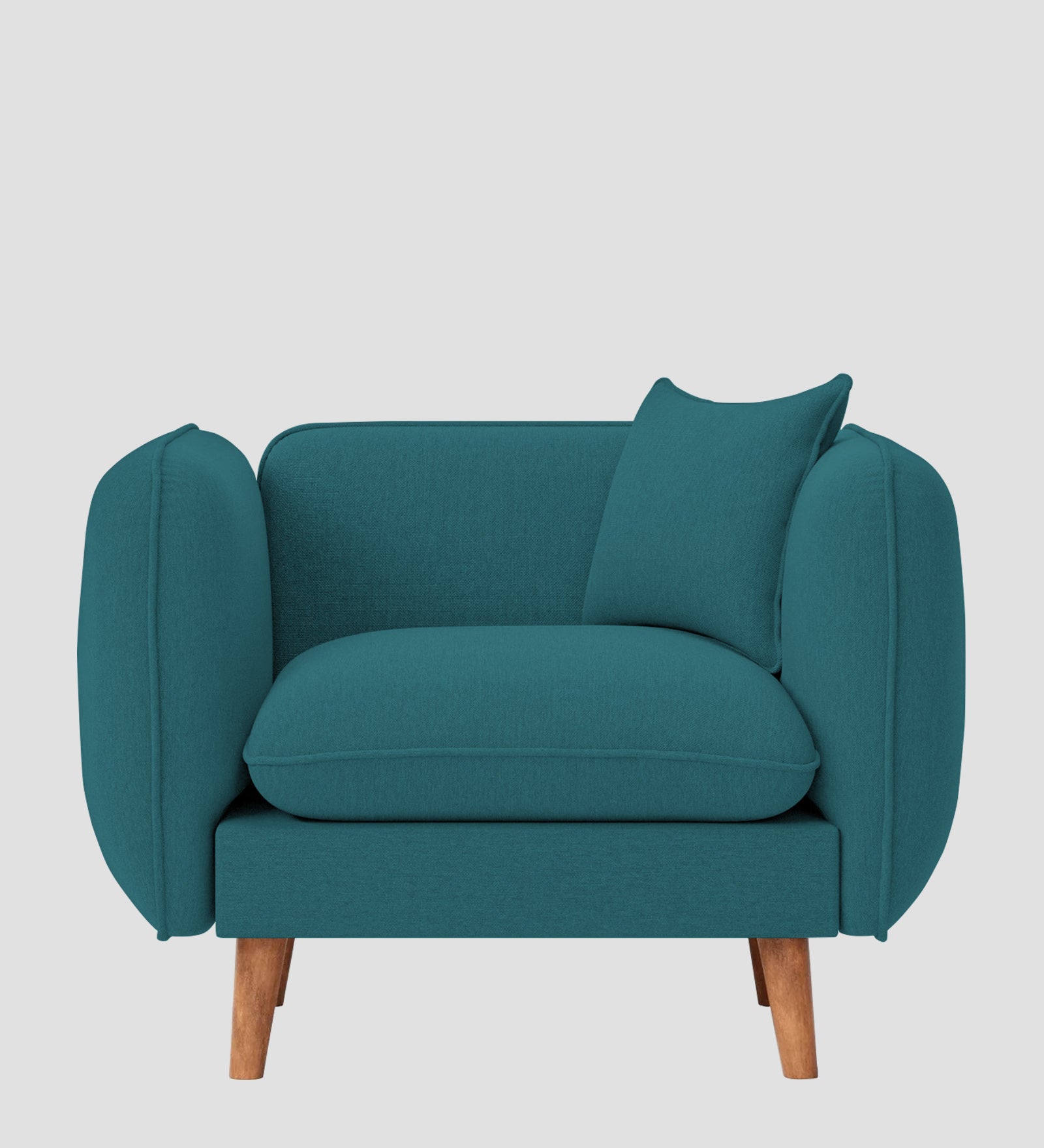 Reva Fabric 1 Seater Sofa In  Water Blue Colour - Febonic Living