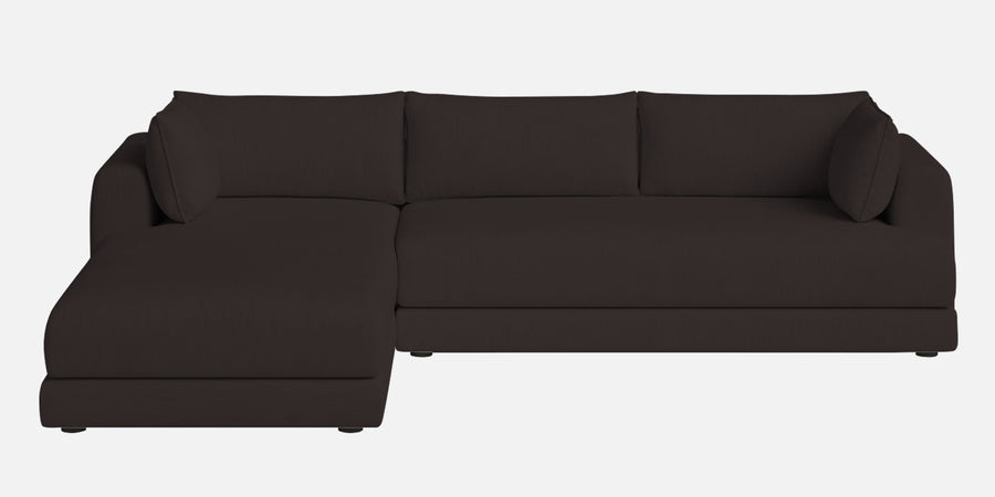 Ziggy Fabric Rhs Sectional Sofa 3 Lounger In Pebble Brown Colour - Febonic Living