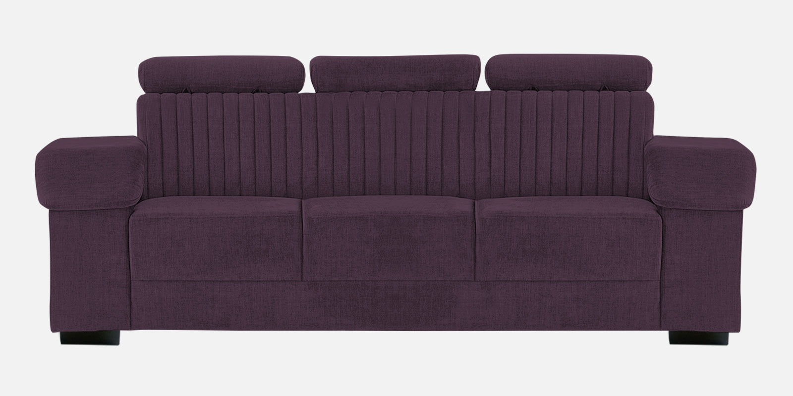 Draco Fabric 3 Seater Sofa In Greek Purple Colour - Febonic Living