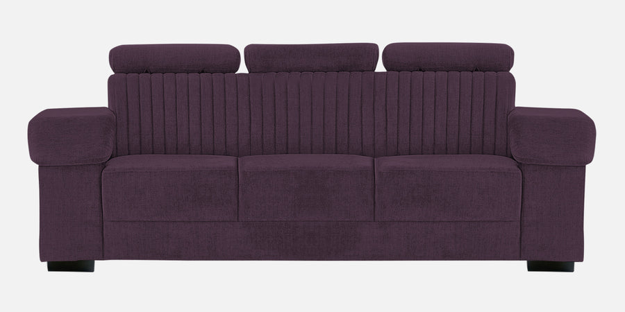 Draco Fabric 3 Seater Sofa In Greek Purple Colour - Febonic Living