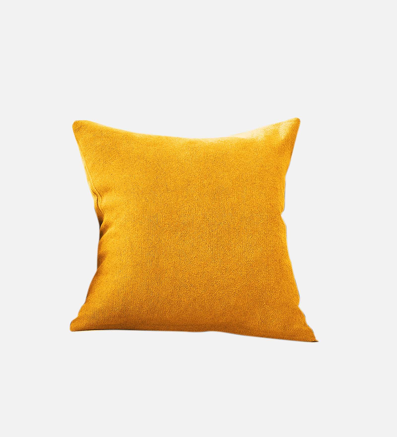 Kaya Sofa Pillows Fabric 20x20 inches  (Pack of 2) In Bold Yellow Colour