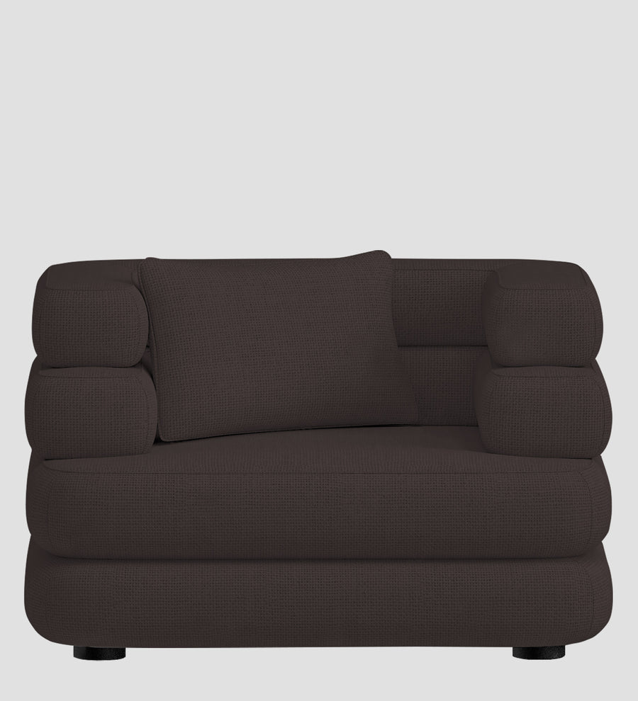 Wener Fabric 1 Seater Sofa In Pebble Brown Colour - Febonic Living