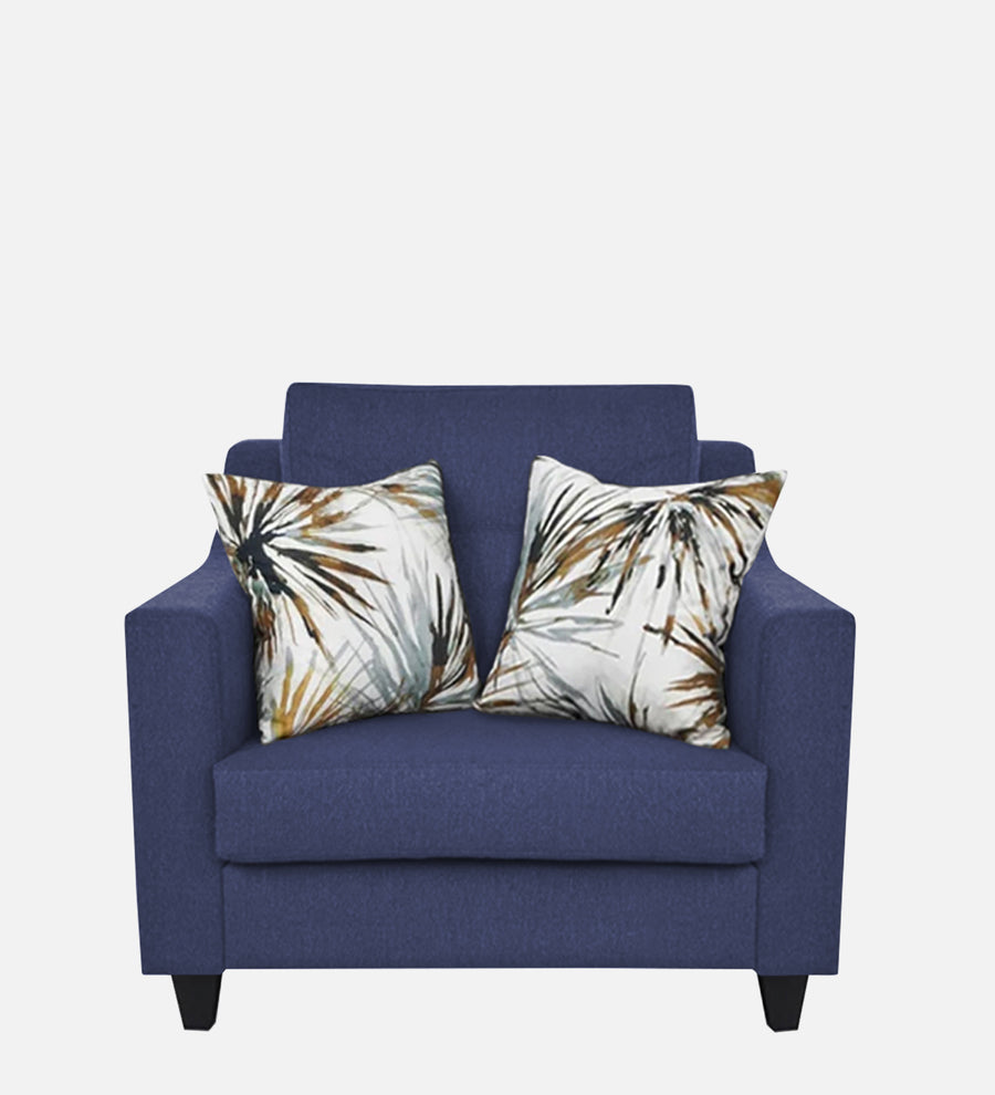 Welly Fabric 1 Seater Sofa In Slate Blue Colour - Febonic Living
