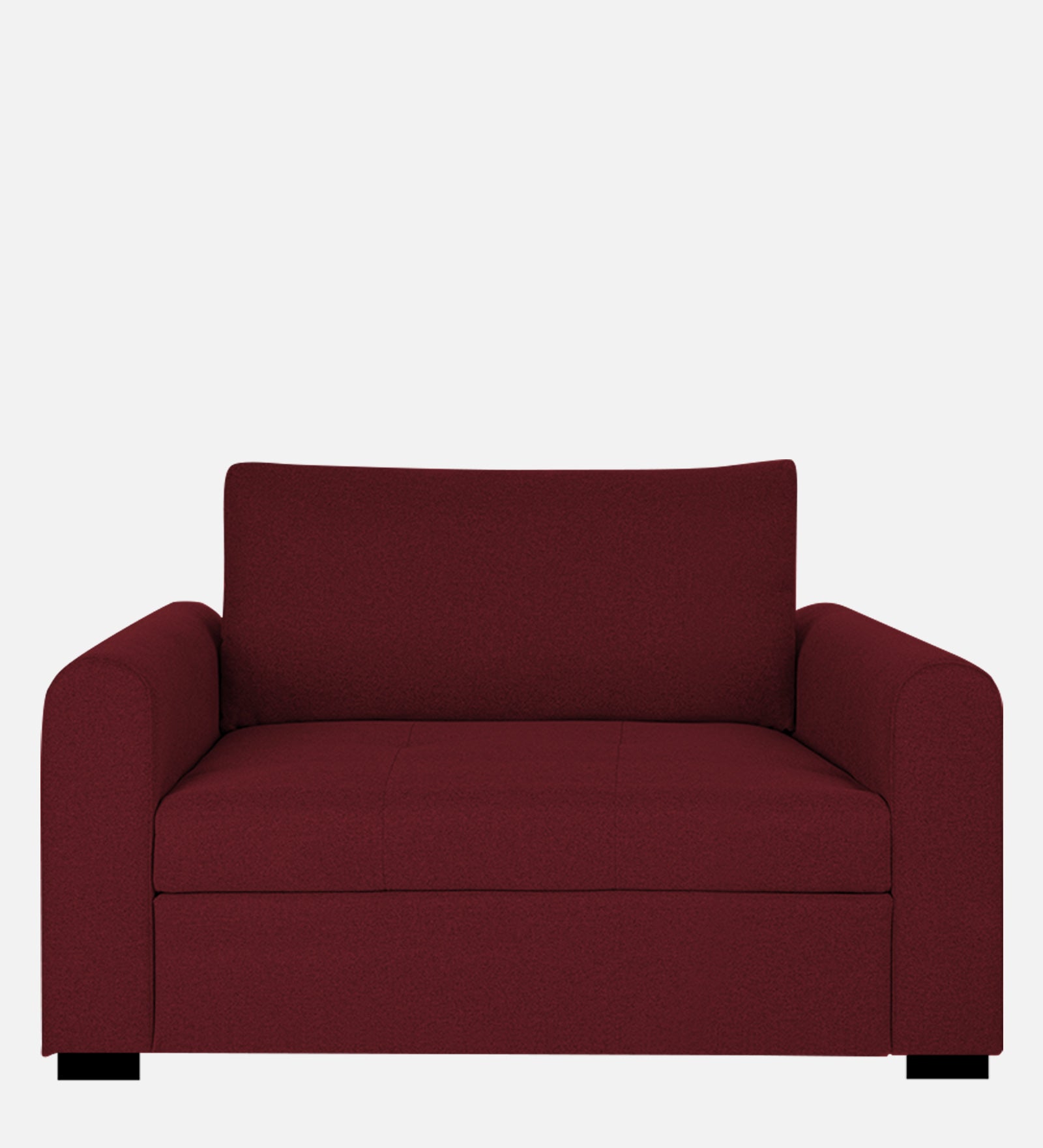 Sigma Fabric 1 Seater Sofa in Blood Maroon Colour