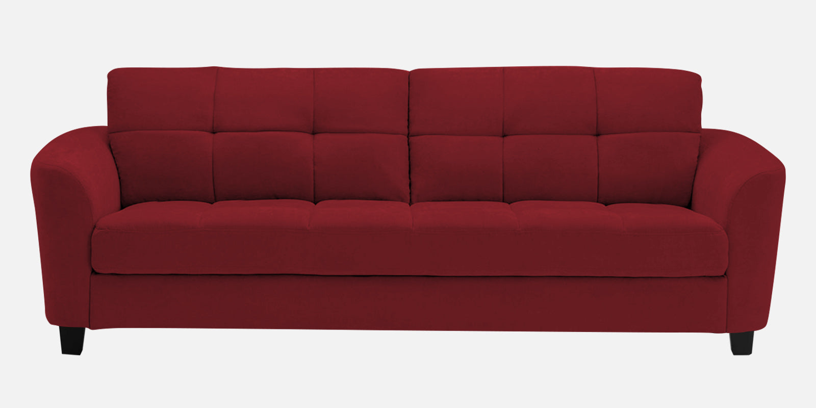 Mulan Fabric 3 Seater Sofa in Chilli Red Colour