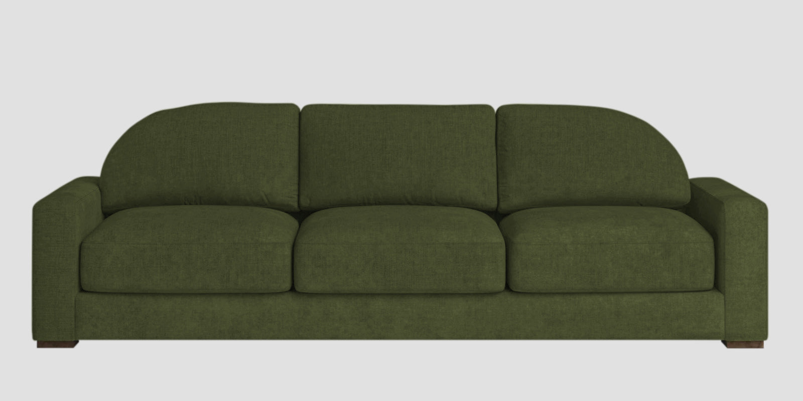 Dara Fabric 3 Seater Sofa In Olive Green Colour