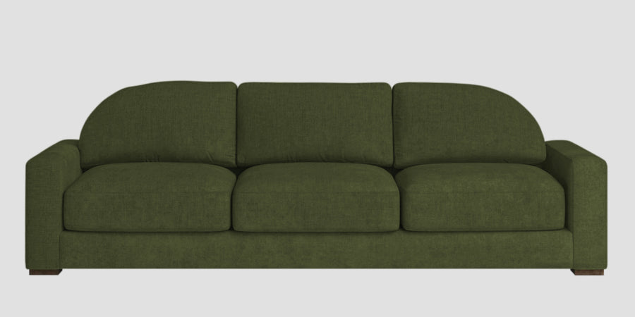 Dara Fabric 3 Seater Sofa In Olive Green Colour - Febonic Living
