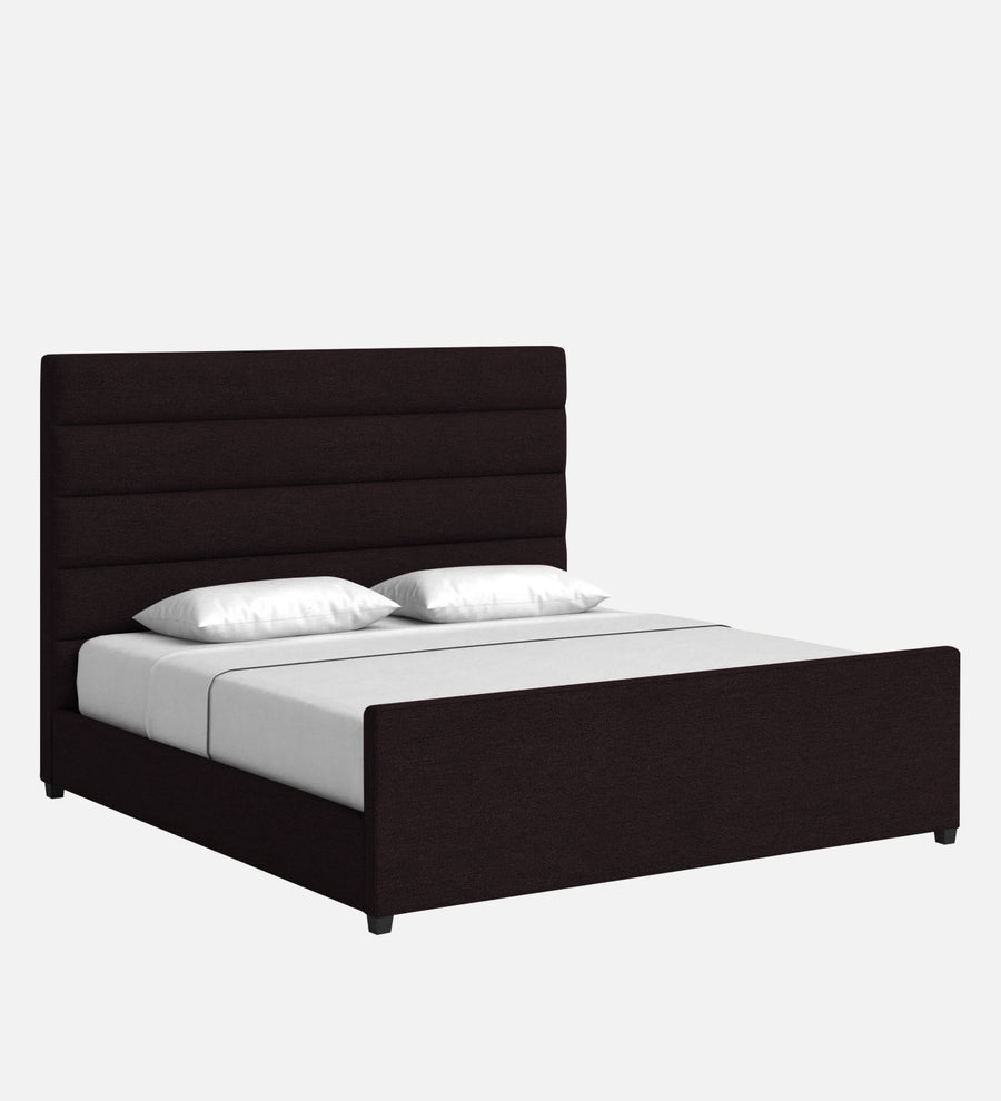 Pollen Fabric Upholstered Queen Size Bed In Cara Brown Colour - Febonic Living