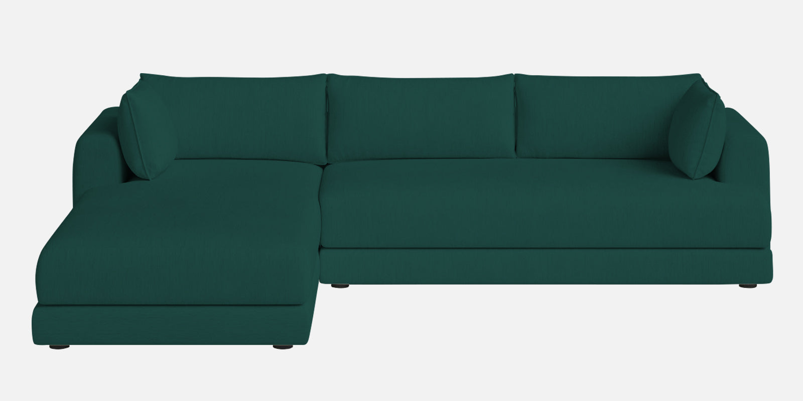 Ziggy Fabric RHS Sectional Sofa (3+Lounger) in Sage Green Colour