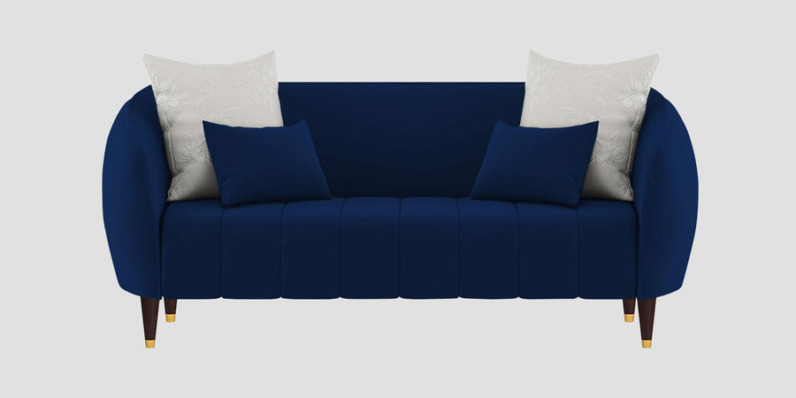 Hairo Velvet 2 Seater Sofa In Imperial Blue Colour - Febonic Living