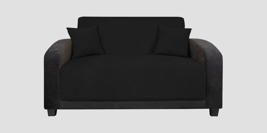 Alex Fabric 2 Seater Sofa In Zed Black Colour - Febonic Living