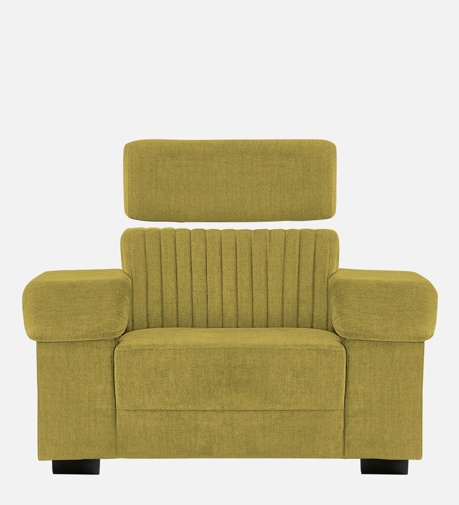 Draco Fabric 1 Seater Sofa In Parrot Green Colour - Febonic Living