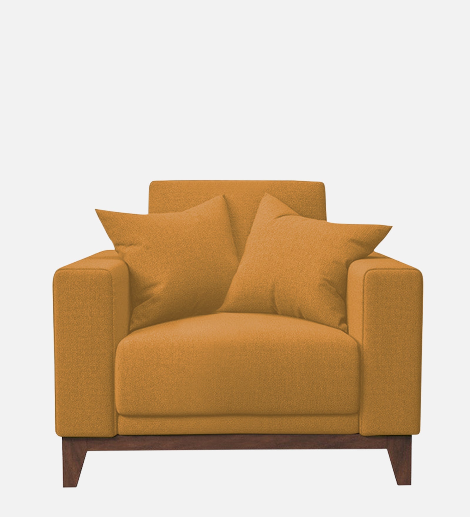 Luca Fabric 1 Seater Sofa in Corn Yellow Colour