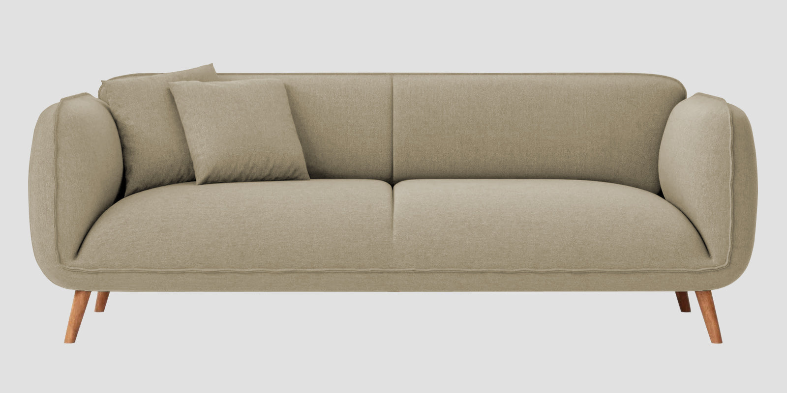 Zia Fabric 3 Seater Sofa In Honey Beige Colour