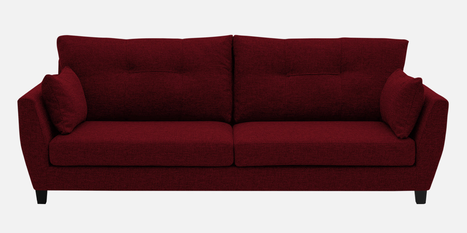 Mario Fabric 3 Seater Sofa in Ruby Red Colour