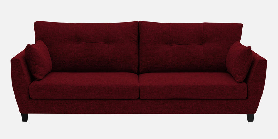 Mario Fabric 3 Seater Sofa In Ruby Red Colour - Febonic Living