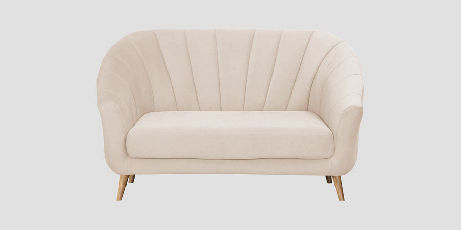 Kaylee Velvet 2 Seater Sofa In Camel Beige Colour - Febonic Living