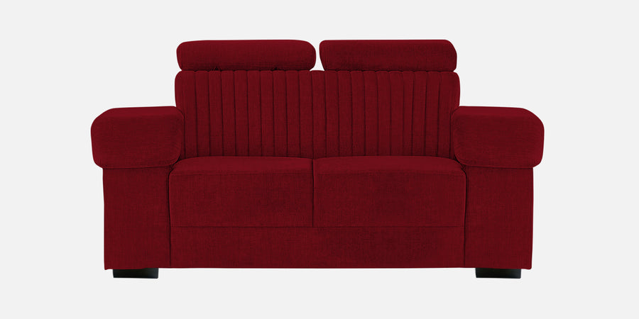 Draco Fabric 2 Seater Sofa In Ruby Red Colour - Febonic Living