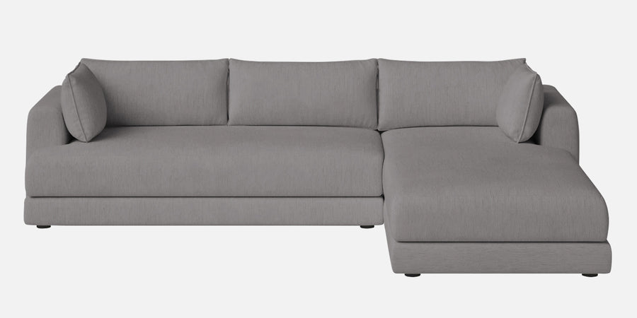 Ziggy Fabric Lhs Sectional Sofa 3 Lounger In Silver Grey Colour - Febonic Living