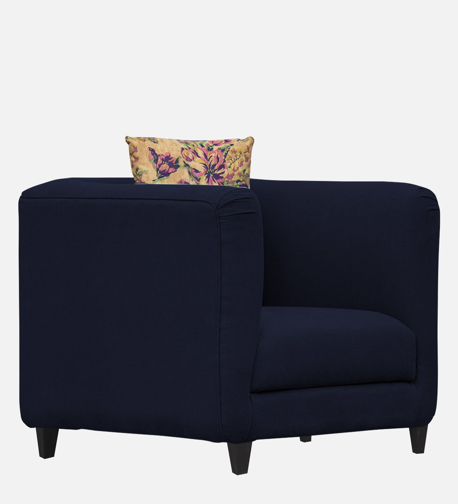 Niki Fabric 1 Seater Sofa in Royal Blue Colour