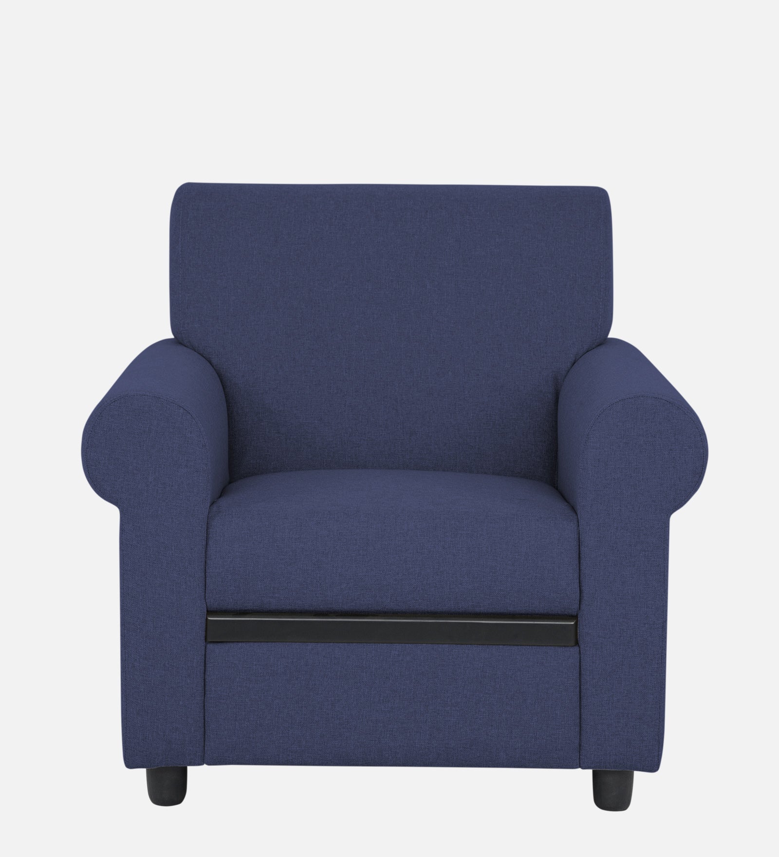 Ribby Fabric 1 Seater Sofa in Slate Blue Colour