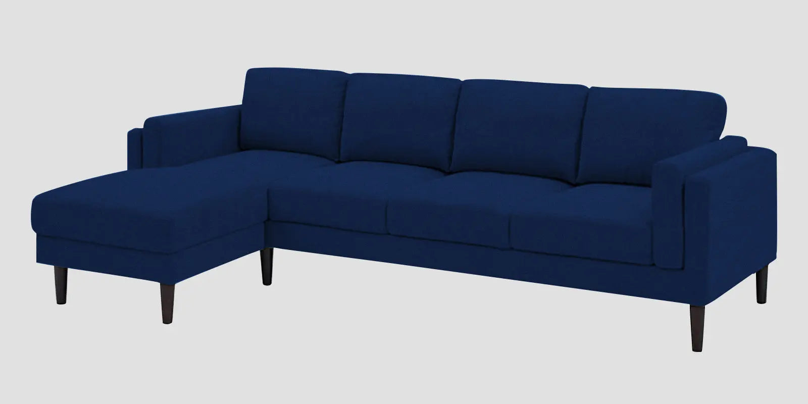 Creata Fabric RHS Sectional Sofa (3+Lounger) In Royal Blue Colour Febonic Living