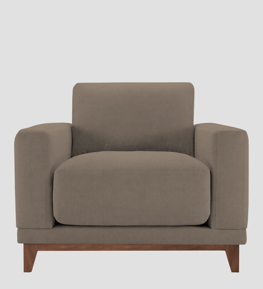 Esha Fabric 1 Seater Sofa In Hazel Beige Colour - Febonic Living