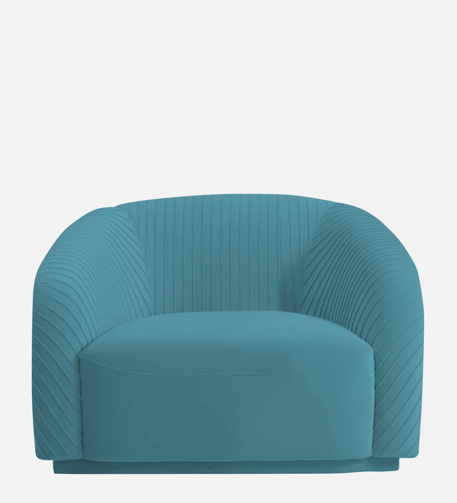 Yara Velvet Fabric 1 Seater Sofa in Aqua Blue Colour