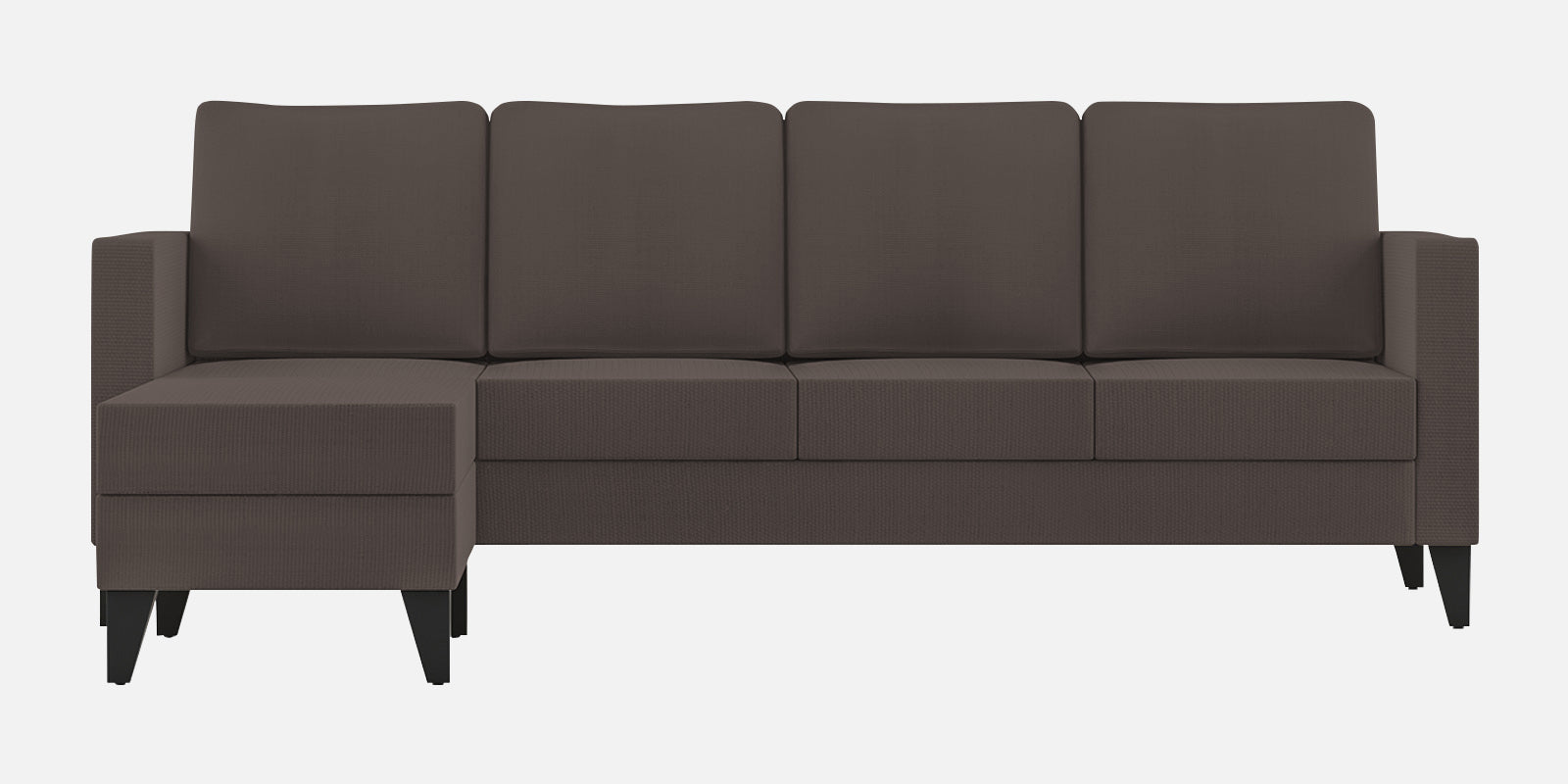 Nori Fabric RHS Sectional Sofa (3 + Lounger) In Caspa Brown Colour