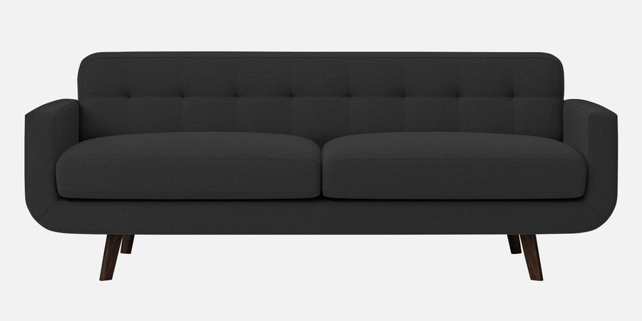 Marsela Fabric 3 Seater Sofa In Bitter Black Colour - Febonic Living