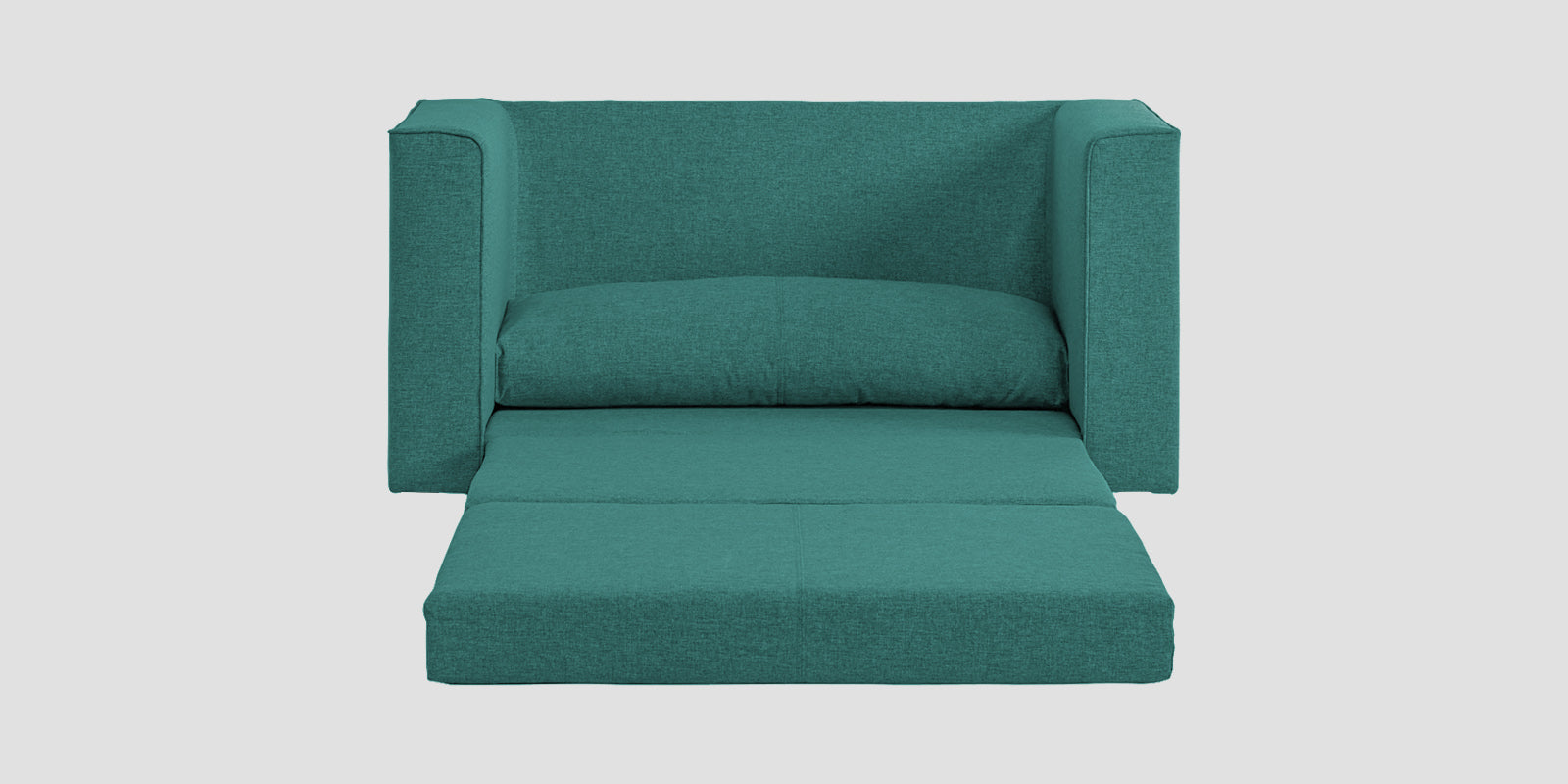 Kenia Fabric 2 Seater Foldable Sofa Cum Bed In Sea Green Colour - Febonic Living