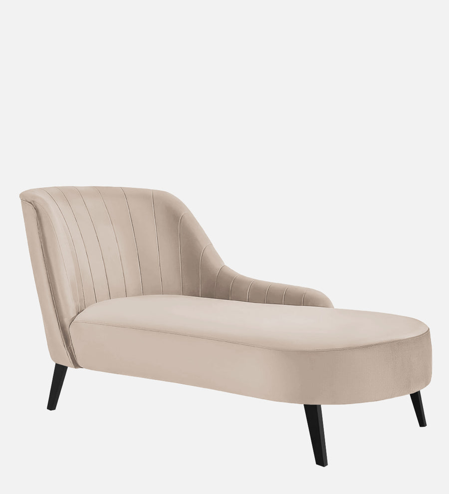 Flora Velvet Rhs Chaise Lounger In Camel Beige Colour - Febonic Living