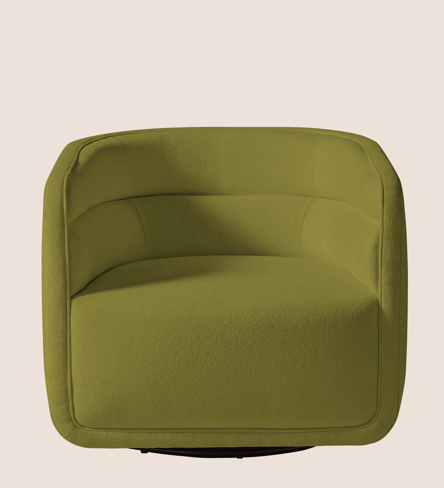 Ria Fabric Swivel Chair In Kelly Green Colour - Febonic Living