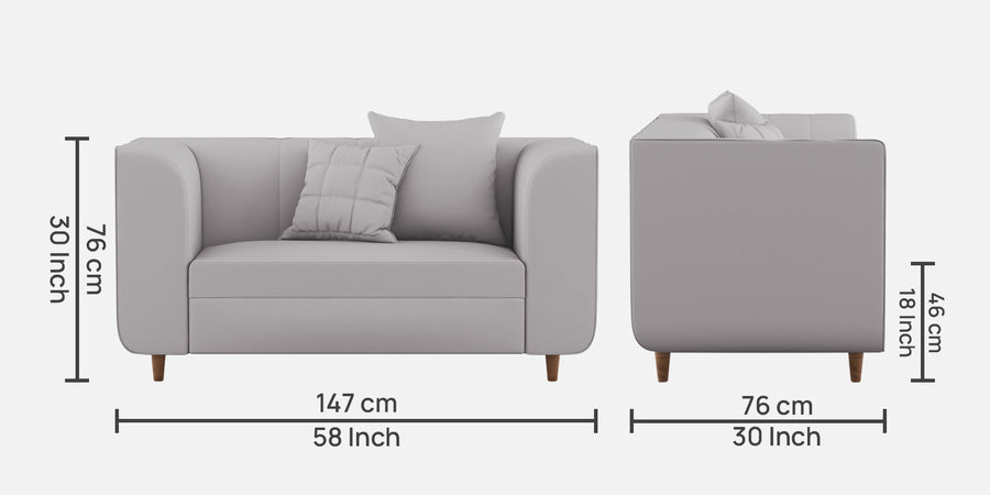 Sumo Velvet 2 Seater Sofa In Concrete Grey Colour - Febonic Living