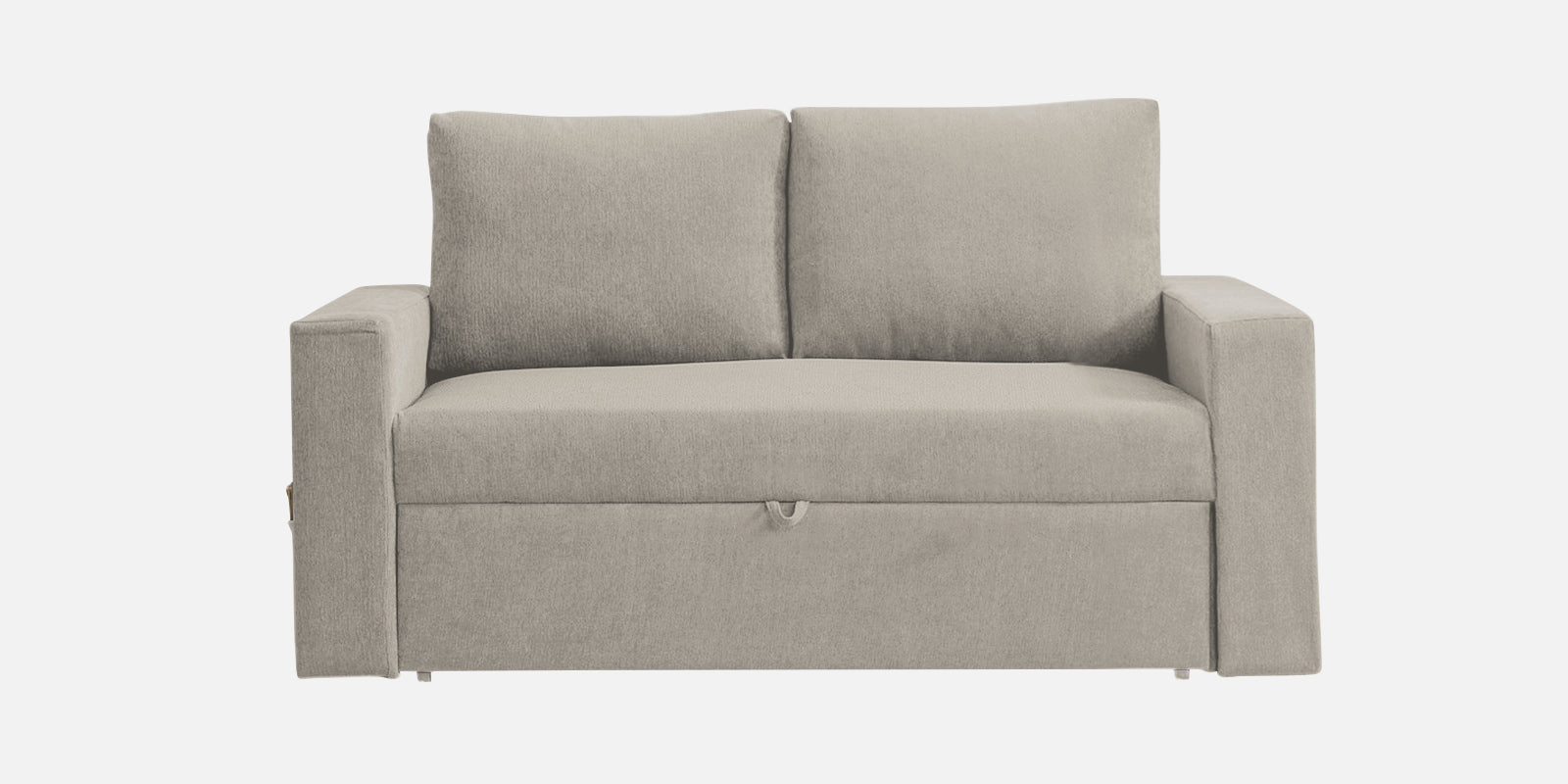 Kara Fabric 2 Seater Pull Out Sofa Cum Bed in Lit Grey Colour