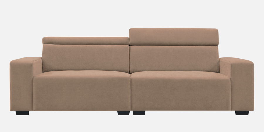 Hiro Fabric 3 Seater Sofa In Wheat Beige Colour - Febonic Living