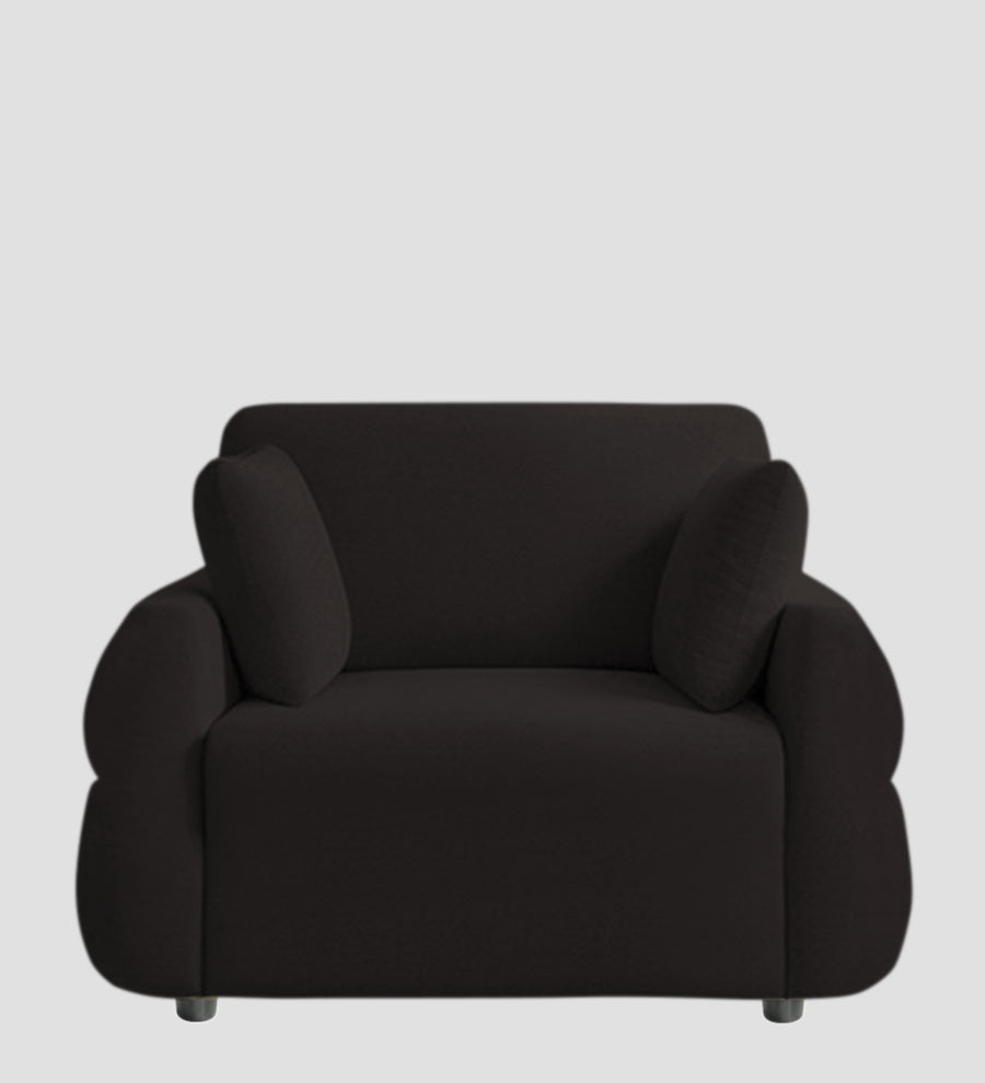 Jack Fabric 1 Seater Sofa In Cara Brown Colour - Febonic Living