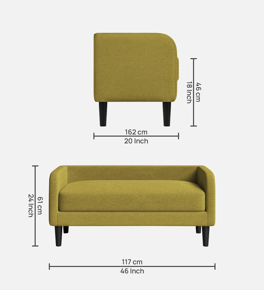 Maya Fabric Bench In Parrot Green Colour - Febonic Living